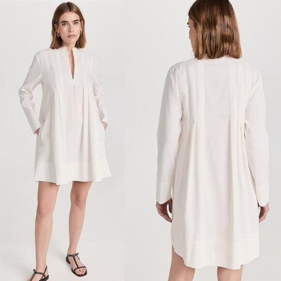 Tuckernuck Dresses & Skirts - Vince Trapeze linen-blend minidress Off White Sz 4 Minimalist Quiet Luxury Chic